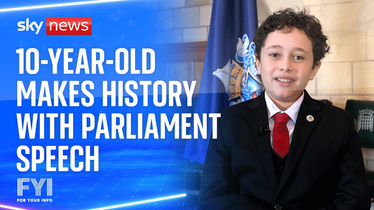 10-year-old becomes the youngest person to speak in the House of Commons