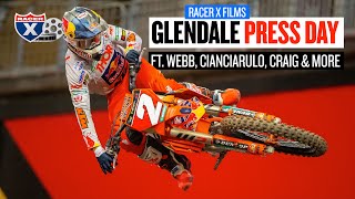 2023 Glendale Supercross Press Day RAW | Racer X Films
