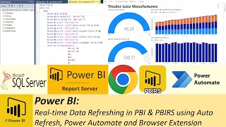 Power BI: Real-time Data Refreshing using Auto Refresh, Power Automate and Browser Extension