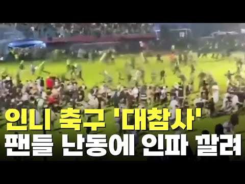 인니 축구장서 경기 후 관중 난입…팬들 난동에 '대참사'
