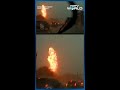 Lightning Ignites Pole, Turns It Into Fireball In Wild Dash Cam Video