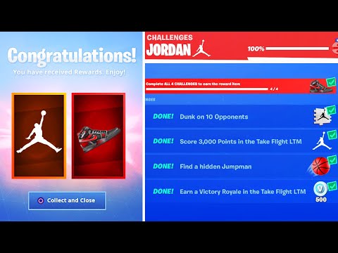 *NEW* Fortnite X Jordan EVENT FREE REWARDS! (Downtown Drop Challenges)