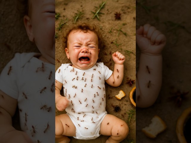 Brave Dog Saves Baby from Ant Attack! #story #cute #cuteanimals #doglove