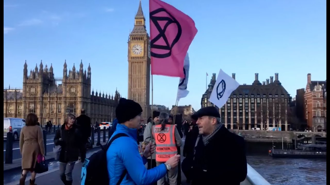 LIVE 2/3: XR drops “UNITE TO SURVIVE” banner from Westminster Bridge to launch 100 Days campaign
