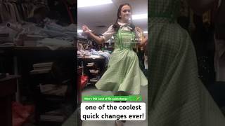 dorothy quick change🫧💚 #fyp #wizardofoz #notmine #repost #musicaltheatre #theatrekid #quickchange