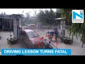 Shocking! Man runs car over people at petrol pump