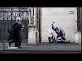 New Banksy artwork outside London court shows judge beating a protester  - 00:45 min - News - Video