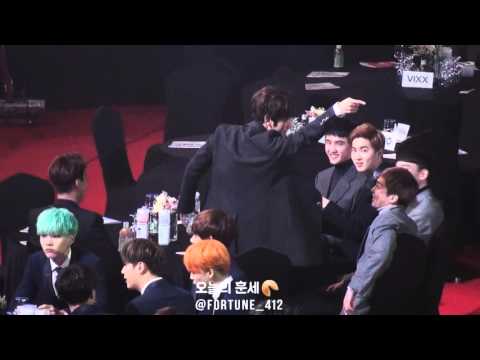 160114 서울가요대상 EXO, 백현이의 초능력22 엑소엘 함성소리 조절하는 능력자