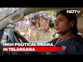 Telangana Politician YS Sharmilas Car Towed Away By Cops With Her In It