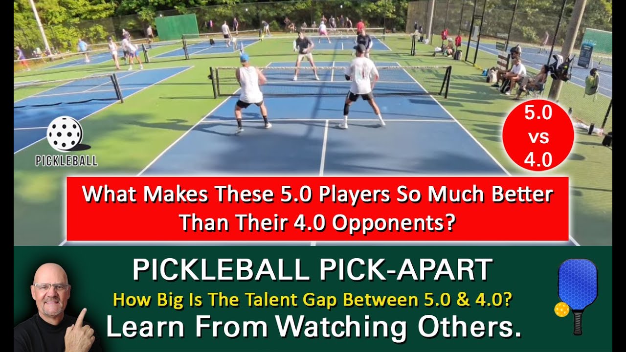 Pickleball! 5.0 vs 4.0! Can The 4.0 Players Compete? Learn By Watching Others!