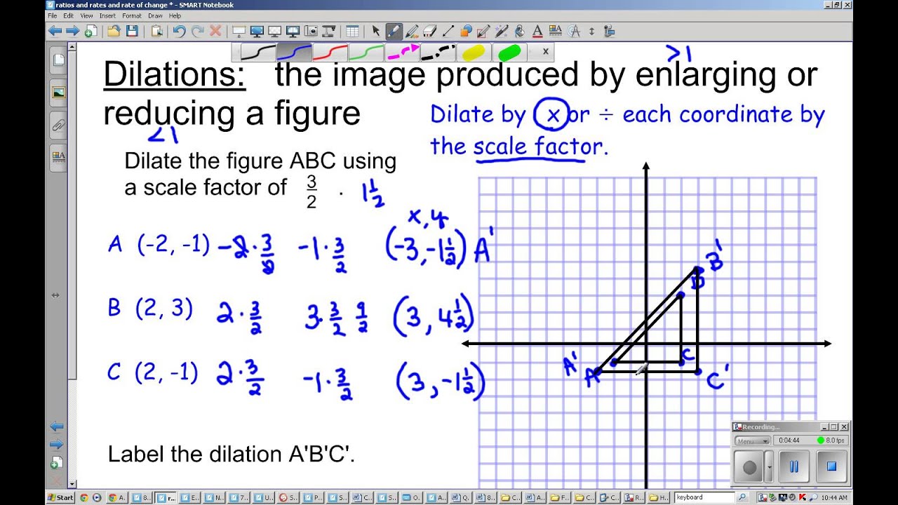 8th Grade Dilations And Scale Factor YouTube