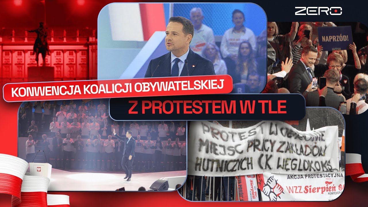 POJECHALIŚMY ZA RAFAŁEM TRZASKOWSKIM DO GLIWIC. BYLI JEGO WYBORCY I BYŁ PROTEST ZWIĄZKOWCÓW