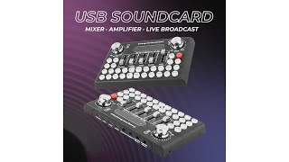 Pratinjau video produk Woopower Mixer USB Sound Card Amplifier Bluetooth Live Broadcast - F8