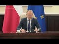 Polands PM says airspace was violated by Russian drones - 01:04 min - News - Video