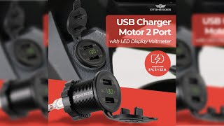 Pratinjau video produk OTOHEROES USB Charger Motor 2 Port 4.2A with LED Display Voltmeter - Y451