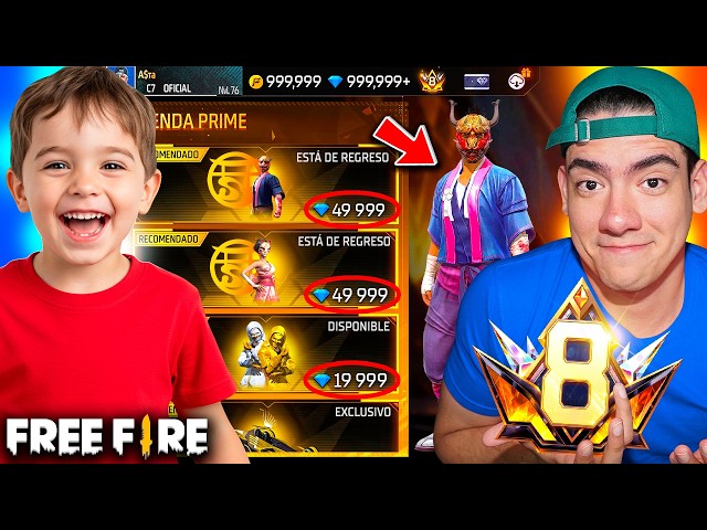 LE COMPRO TODA LA TIENDA PRIME A UN SUSCRIPTOR Y LO SUBO A NIVEL 8 en FREE FIRE !! - TheDonato