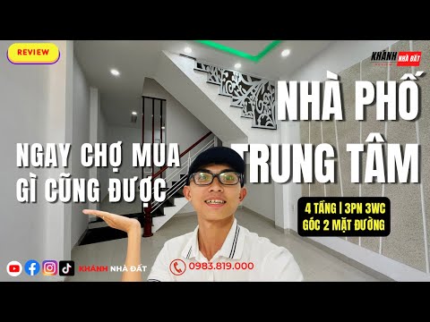 Nhà 3 tầng 1 tum, 2 mặt tiền hẻm Đồng Nai phường Phước Hải Nha Trang 3tỷ600