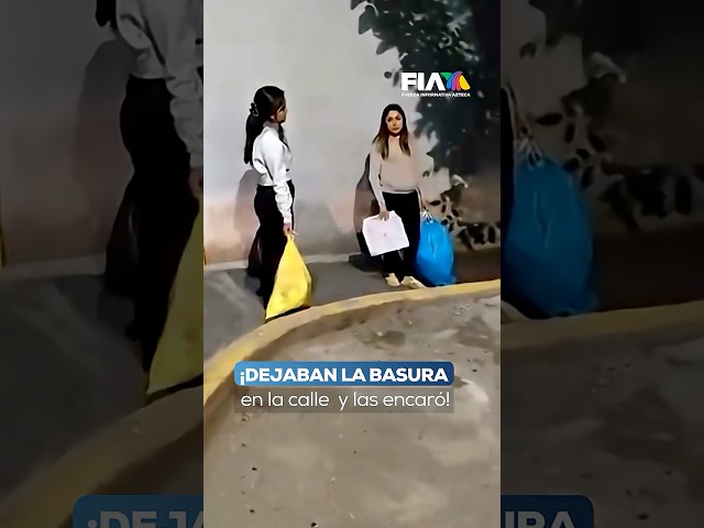 ¡VECINA COCHINA! Cachan a dos mujeres dejando su basurero en plena calle de la CDMX