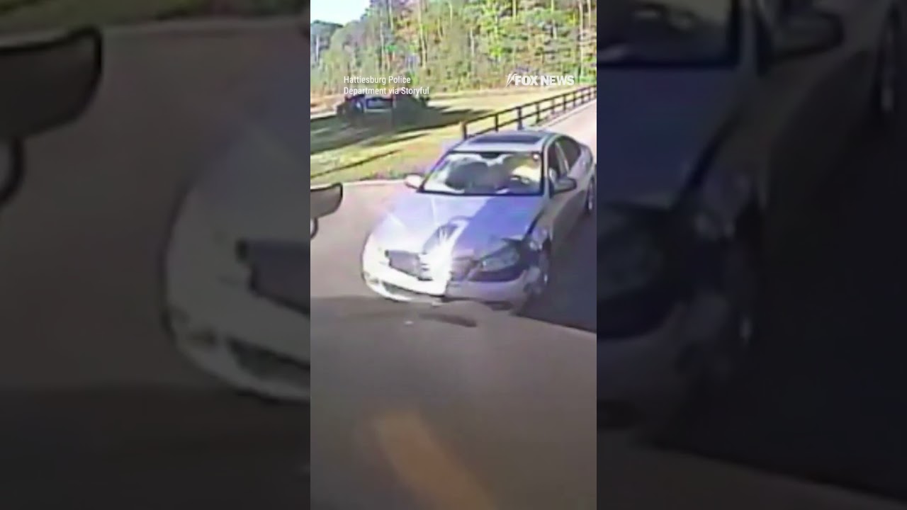 Car CRASHES into school bus then FLEES scene #shorts #us #news #foxnews #viral #carcrash