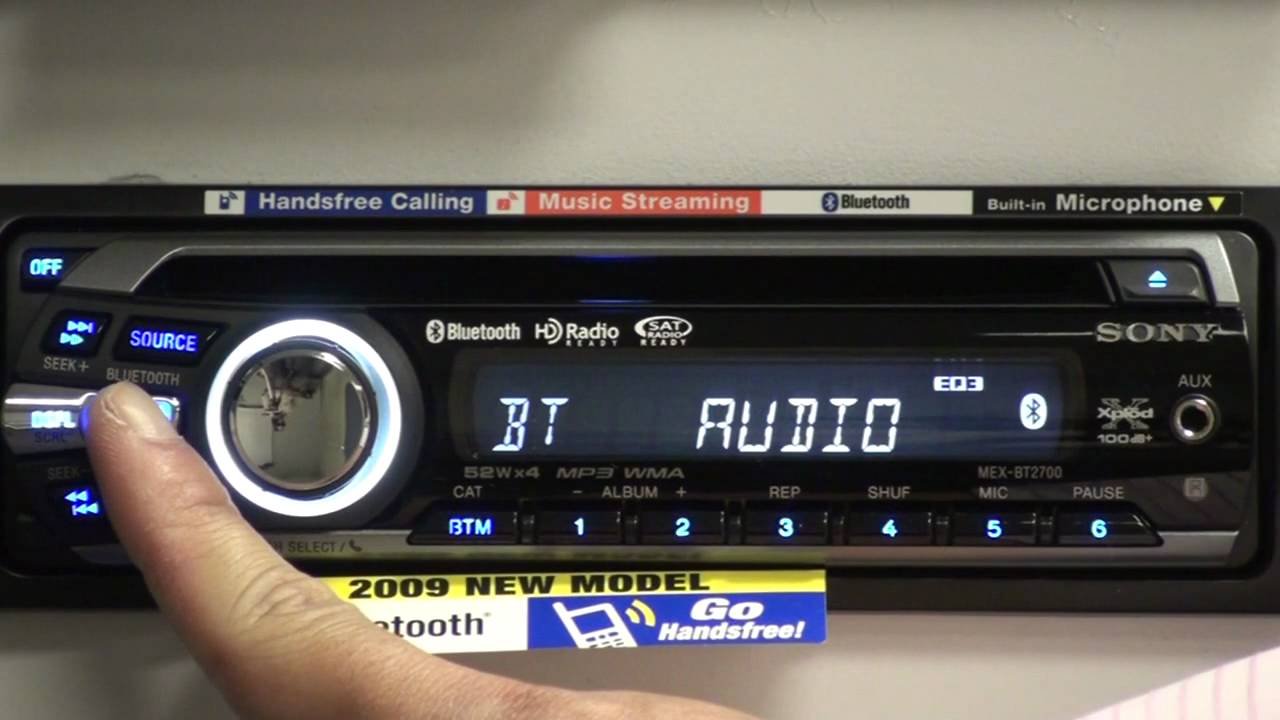 Sony Xplod Bluetooth BT Head Unit Overview YouTube