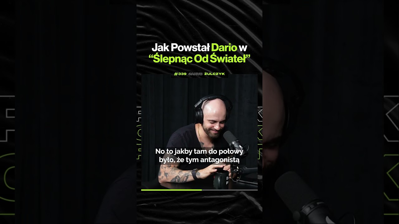 Jak Powstał Dario w “Ślepnąc Od Świateł”? – ft. Jakub Żulczyk @poodwyku