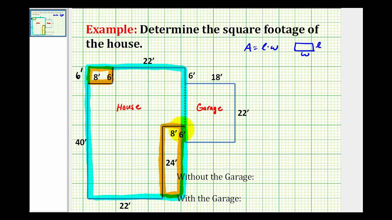 Ex Find The Square Footage Of A House YouTube