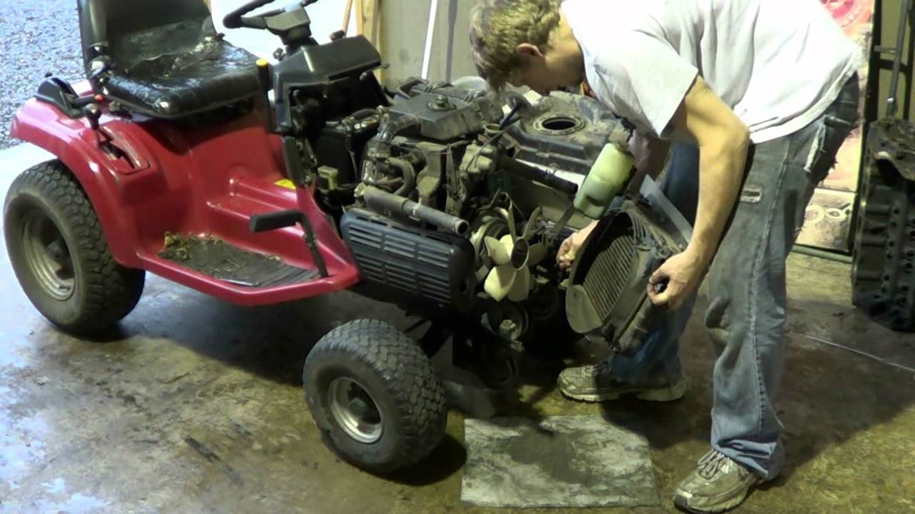 Working on the Honda tractor's pto clutch - YouTube power king 1614 tractor wiring diagram 