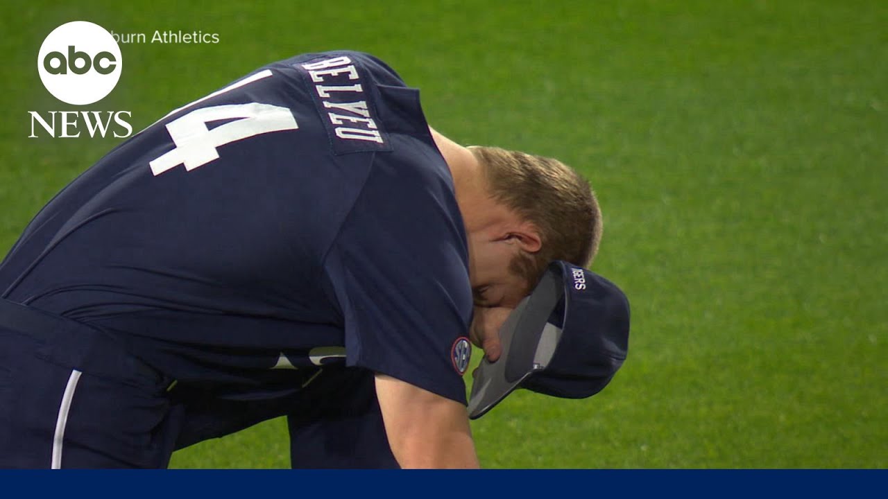 Auburn outfielder honors late mother after hitting home run