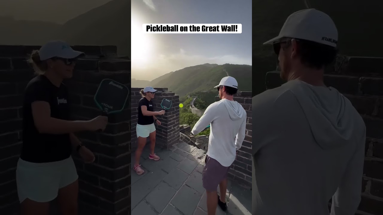 Pickleball is taking over The Great Wall of China! #pickleball #shorts