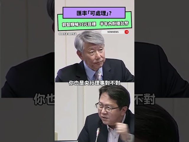 經長喊新台幣回31元 專家：短線確實趨貶