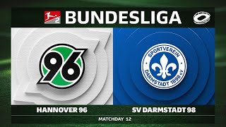 Hannover 96 vs. SV Darmstadt 98 | Matchday 12 — Bundesliga 2 2025/26