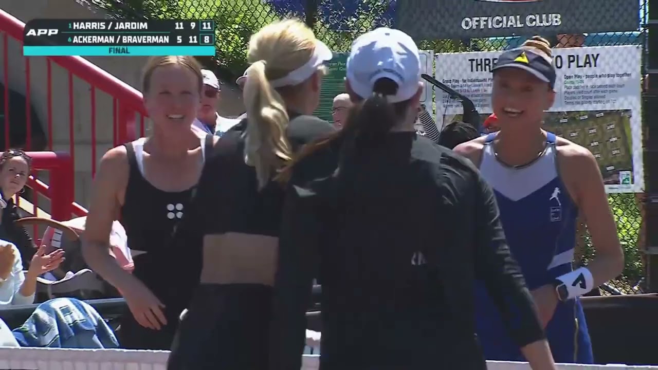Harris/Jardim v Ackerman/Braverman Match Point | Women's Doubles | APP Tour | Pickleball