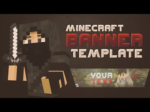 FREE EPIC Minecraft Banner Template (C4D+Photoshop 