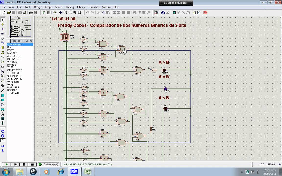 Comparador de 2 numeros de 2 bits - YouTube 4 bit subtractor logic diagram 