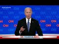 WATCH: Biden delivers closing statement at CNN Presidential Debate