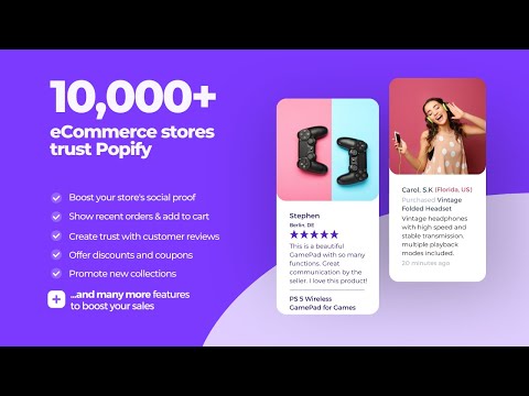 video Popify ‑ Social Sales Pop ups