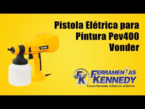 Pistola Elétrica Para Pintura 400W PEV400 Vonder - 127 Volts - Vídeo explicativo