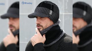 Pratinjau video produk Rhodey Topi Kupluk Rajut Pria Wanita Visor Beanie Hat Winter