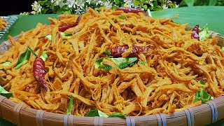 Cách Làm Khô Gà Lá Chanh Dai Giòn Bằng Chảo - Món Ngon Mẹ Nấu