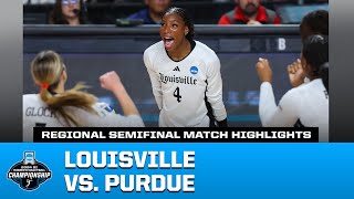 Louisville vs. Purdue: 2024 NCAA volleyball regional semifinal highlights