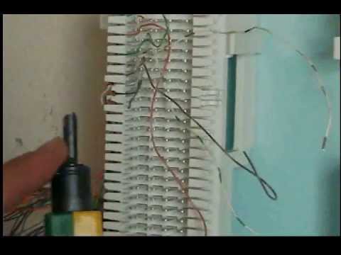 How to punch down a 66 Block with a 25 Pair cable - YouTube 4 wire diagram 