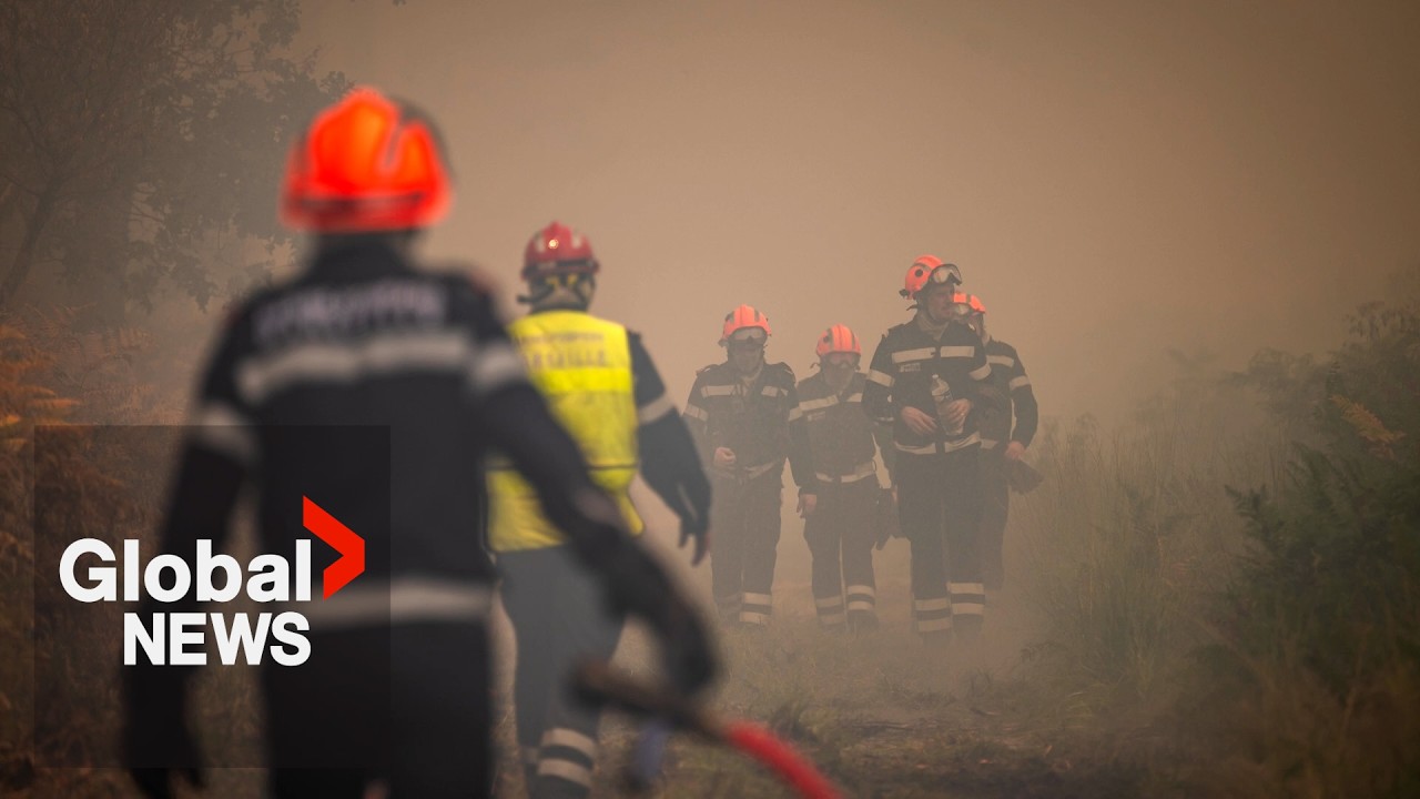 “Unprecedented phenomenon”: More wildfires grow across Europe as France gains a reprieve