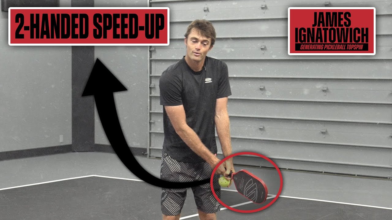 2-Handed Off-the-Bounce Speed-Up to Generate Topspin in Pickleball