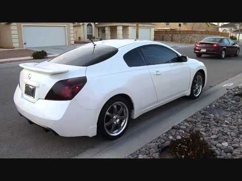 Nissan altima coupe white with black rims #9