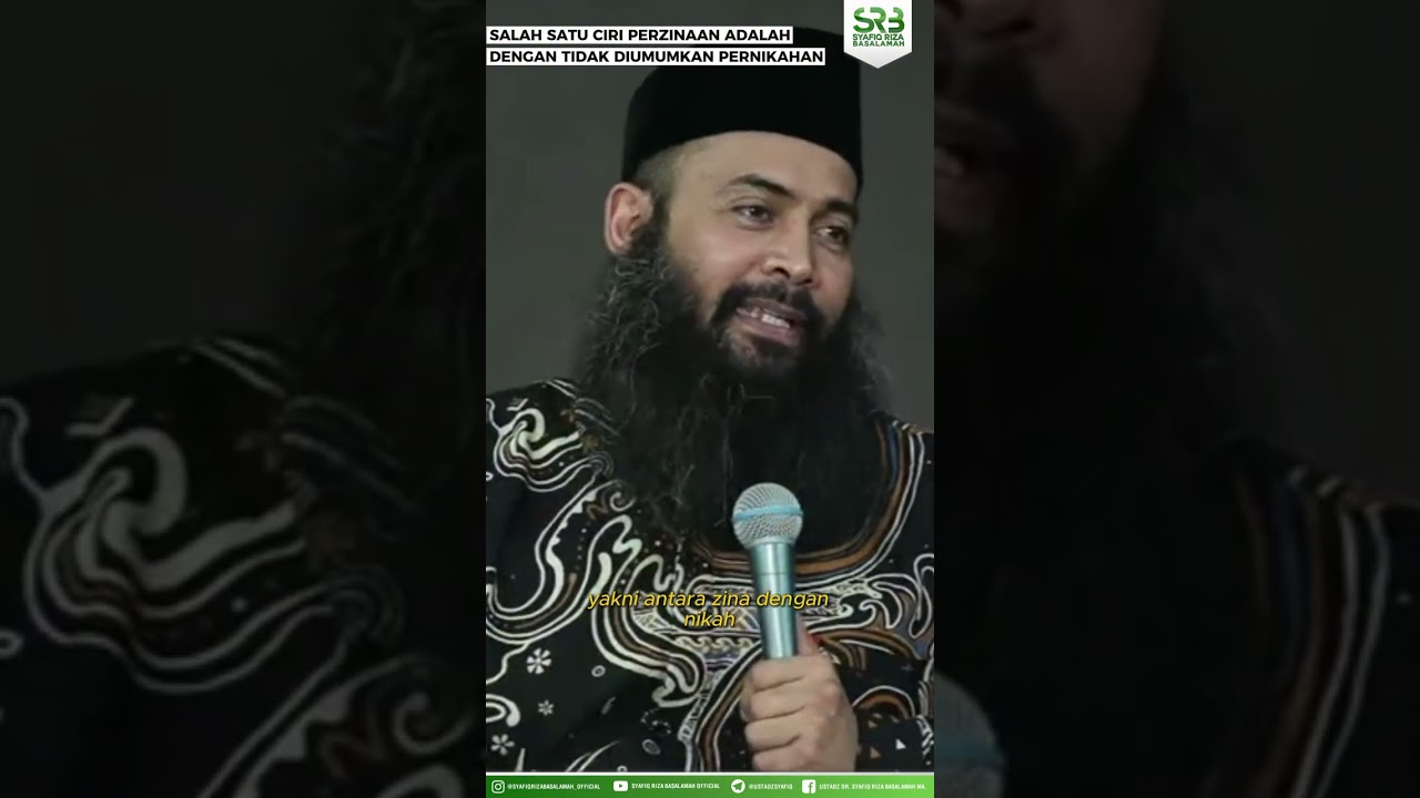 Salah Satu Ciri Perzinaan, Dengan Tidak Diumumkan Pernikahan - Ustadz Dr. Syafiq Riza Basalamah, M.A