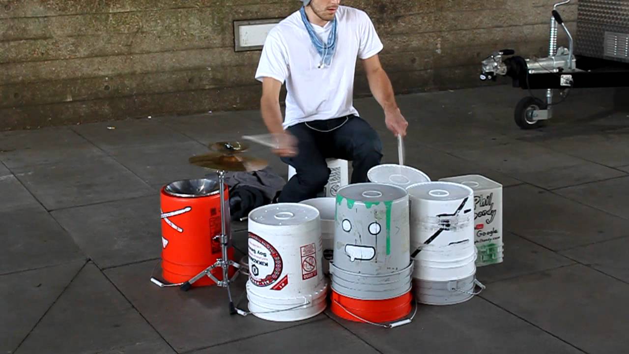 Amazing Street Drummer YouTube