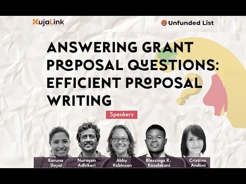 Webinar: Answering Grant Proposal Questions: Efficient Proposal Writing