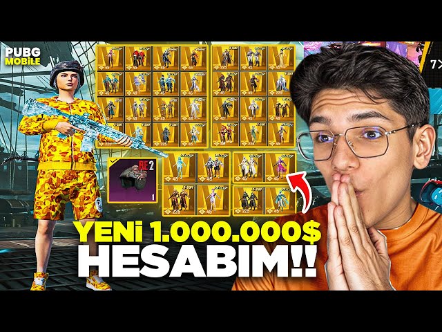 YENİ 1.000.000$ DEĞERİNDEKİ HESABIM! HER ŞEY VAR - PUBG MOBİLE