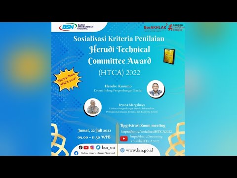 https://youtu.be/zKnSpd9YQnoSosialisasi Kriteria Penilaian Herudi Technical Committee Award (HTCA) 2022