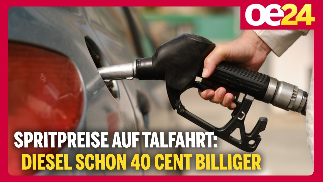 Spritpreise auf Talfahrt: Diesel schon 40 Cent billiger